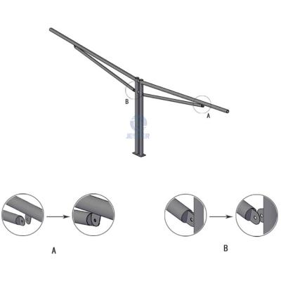 Y-образная система крепления гаражей для солнечных навесов из оцинкованной стали